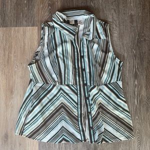 Sleeveless striped top